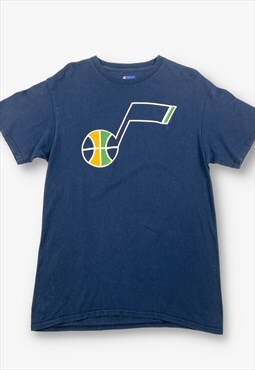 Vintage NBA Utah Jazz Graphic T-Shirt Navy Blue M BV20139