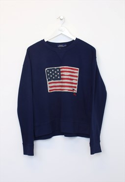Vintage Polo Ralph Lauren sweatshirt in navy. Best fits S