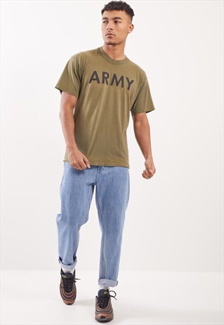 VINTAGE ARMY PRINT T-SHIRT