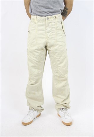 VINTAGE TOMMY HILFIGER BEIGE COMBAT TROUSERS