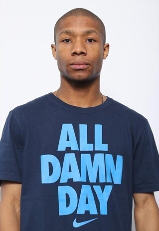 VINTAGE NIKE LOGO T-SHIRT BLUE