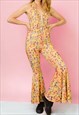 All In One Stretchy Sequin Jumpsuit Crop Kick Flare 