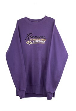 Vintage Lee Ravens Champion Sweatshirt in Purple M