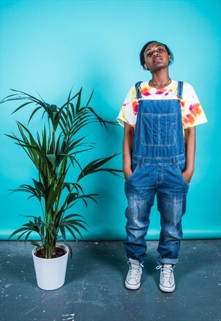 VINTAGE DUNGAREES IN BLUE DENIM