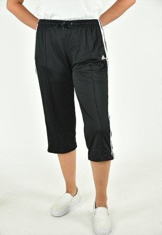 VINTAGE 90'S ADIDAS BLACK SWEATPANTS MEDIUM