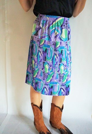VINTAGE HIGH WAIST SUMMER SKIRT SKIRTS MIDI FLORAL 90S