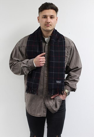 VINTAGE CASHMERE CHECKED SCARF-AS230