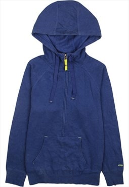 Vintage 90's Champion Hoodie Plain Full Zip Up Blue Small