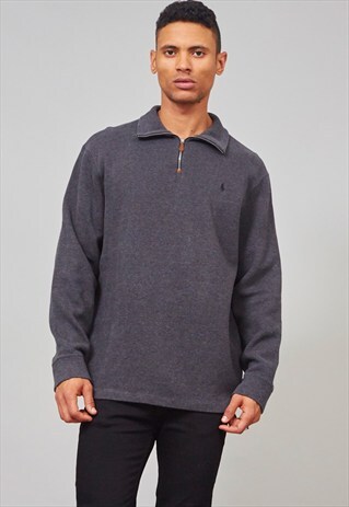 VINTAGE 90'S RIBBED HIGN-NECK POLO RALPH LAUREN SWEATER