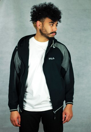 VINTAGE 90S FILA HOODED SPORTS JERSEY JACKET
