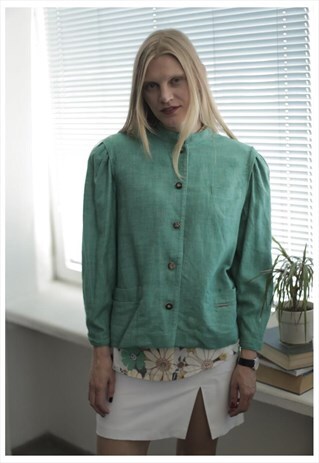 VINTAGE 80'S GREEN LONG SLEEVES JACKET