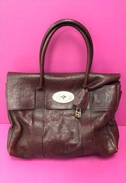 Bayswater Handbag Burgundy Maroon Leather 