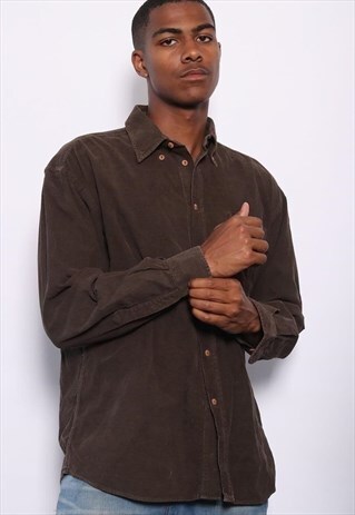 VINTAGE ROBE DI KAPPA CORDUROY SHIRT BROWN