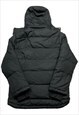 ADIDAS ORIGINALS BLACK DOWN FILL HOODED PUFFER JACKET
