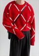 Women's comfortable red sweater a vol.2