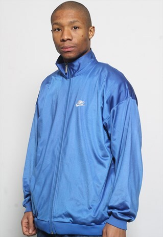 VINTAGE NIKE LOGO WINDBREAKER JACKET BLUE