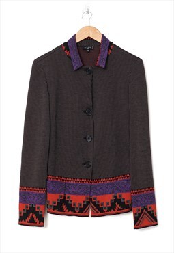 ETRO Blazer Jacket Coat Knitted Aztec Printed