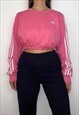 ADIDAS PINK CROPPED SWEATSHIRT