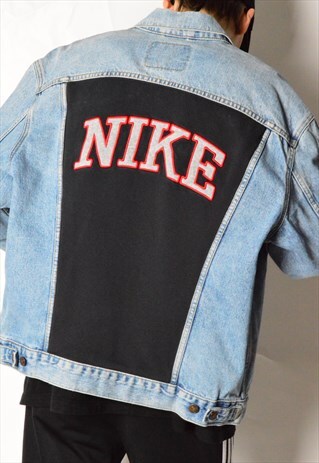 REWORKED KALEIDOO VINTAGE 90S LEVIS DENIM JACKET X NIKE