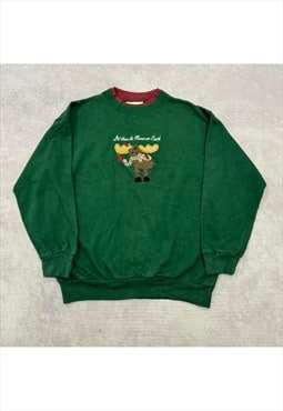 Vintage Christmas Sweatshirt Women's M