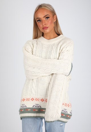 VINTAGE PATTERN KNITWEAR JUMPER K89