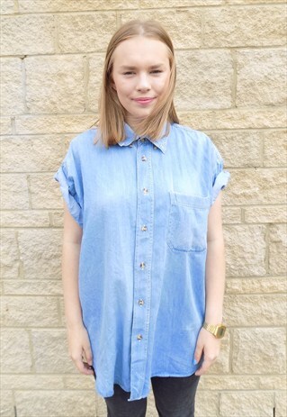 VINTAGE OVERSIZED DENIM SHIRT