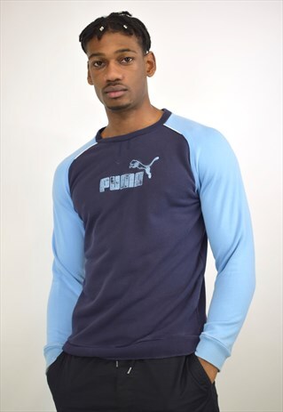 VINTAGE 90S PUMA NAVY BLUE SWEATSHIRT