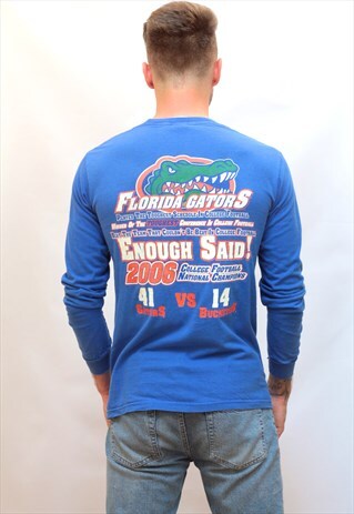 VINTAGE BLUE GRAPHIC '2006 FLORIDA GATORS' T-SHIRT