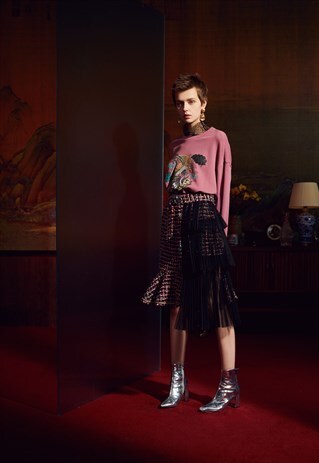 CREW NECK SWEATER, PINK