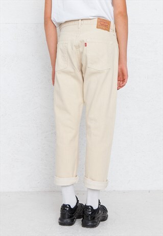 VINTAGE BEIGE LEVI'S 517 02 FIT DENIM JEANS