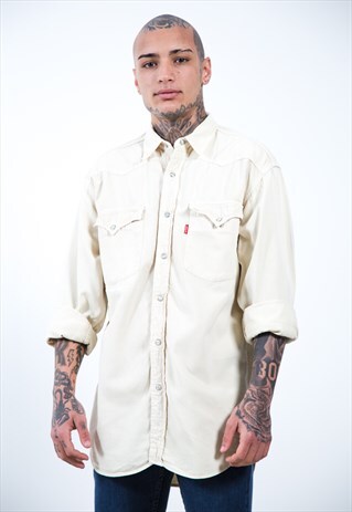 VINTAGE 80S ORIGINAL LEVI'S DENIM SHIRT / 0094 / 200