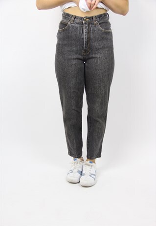 VINTAGE HIGH WAIST FADED BLACK JEANS