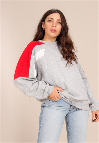 VINTAGE 90S OVERSIZED SWEATSHIRT IN GREY