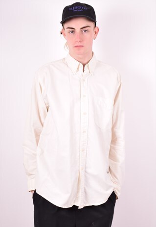 LEVI'S MENS VINTAGE SHIRT MEDIUM WHITE 90'S