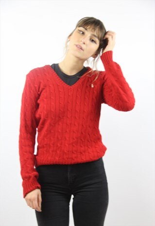 VINTAGE RALPH LAUREN RED JUMPER