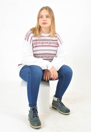 VINTAGE 90'S JUMPER IN ABSTRACT PRINT