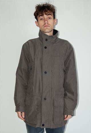 VINTAGE RETRO GREY SUPER WARM WINTER JACKET COAT