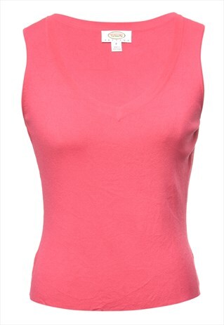 BEYOND RETRO VINTAGE PINK SWEATER VEST - S