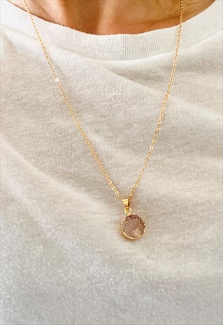 PINK STONE PENDANT