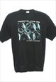 Vintage Assemblace Black Gildan Printed T-shirt - XL