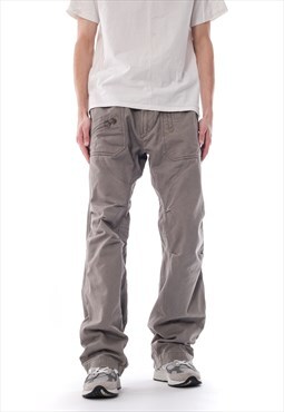 Vintage DIESEL Work Pants Trousers Grey Y2K 