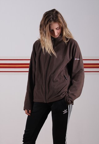 BROWN ZIPPED BERGHAUS FLEECE