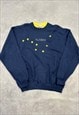 VINTAGE SWEATSHIRT EMBROIDERED GEMS ALASKA PATTERNED JUMPER