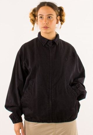 VINTAGE BLACK POLO RALPH LAUREN HARRINGTON JACKET
