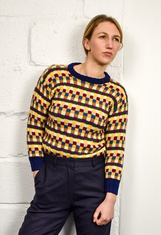 VINTAGE RAINBOW CHECK JUMPER