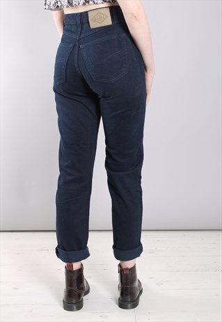 VINTAGE 80S COBALT BLUE HIGH WAISTED MOM JEANS