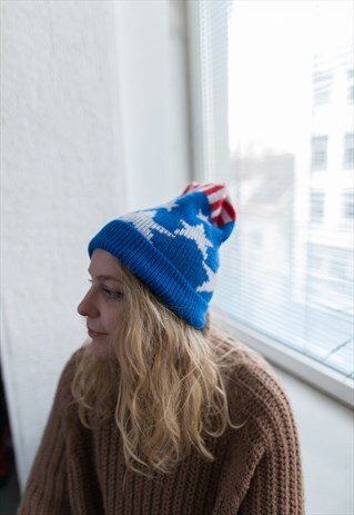 VINTAGE 80'S BLUE HAT