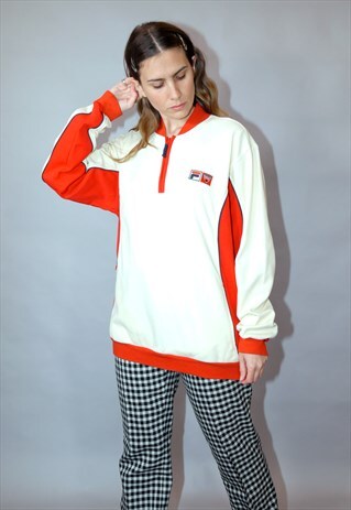 RARE VINTAGE FILA DUCATI 1/4 ZIP SWEATSHIRT