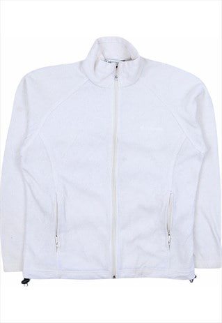 Colombia 90's Spellout Zip Up Fleece Small White