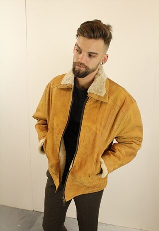 VINTAGE AVIATOR/FLYING JACKET. SHEARLING SHEEP SKIN. UNISEX.